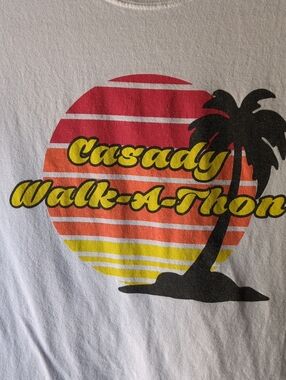 Casady School Walk-A-Thon Graphic Tee - White with Sunset Print